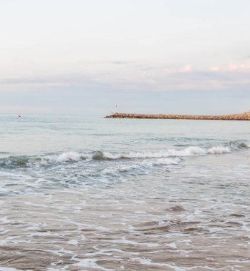 Barselona Port Ginesta plajı manzara fotoğrafı.