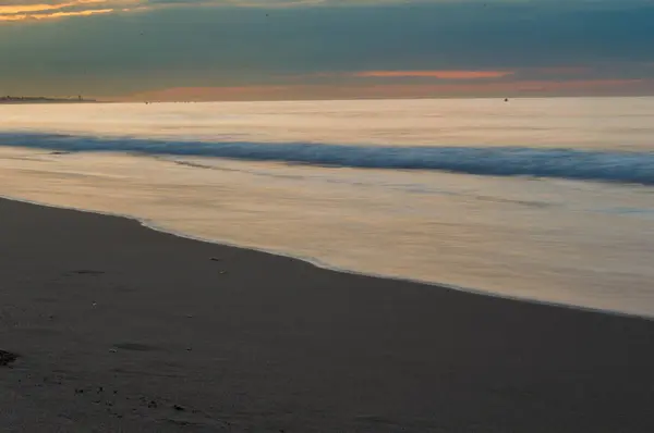 Landscape photo of the beach of Port Ginesta in Barcelona. — Stock Photo, Image