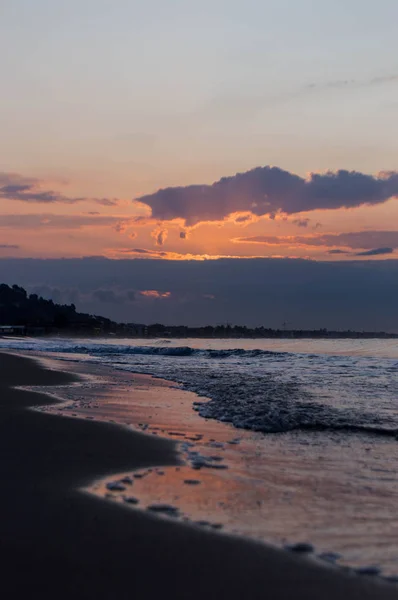 Landscape photo of the beach of Port Ginesta in Barcelona. — Stock Photo, Image