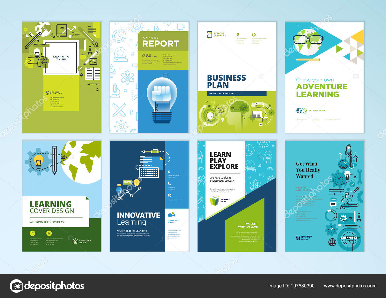 Set Brochure Design Templates Subject Education School Online For School Brochure Design Templates