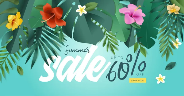 Πώληση Καλοκαίρι Vector Εικονογράφηση Έννοια Για Mobile Και Web Banner — Διανυσματικό Αρχείο