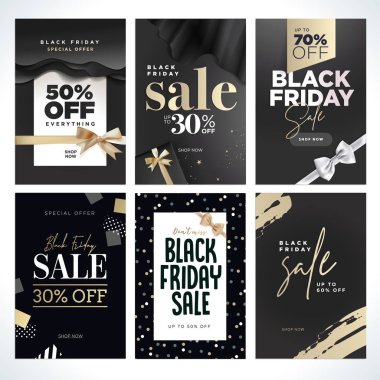 Siyah Cuma satışı. Vektör illüstrasyon kavramlar online alışveriş web sitesi ve mobil Web afiş, poster, bülten tasarımları, reklamlar, kuponlar, sosyal medya afiş, pazarlama malzemesi.