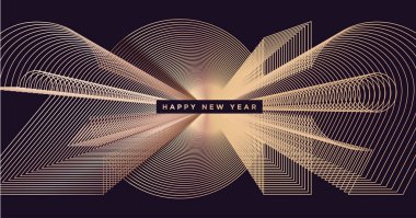 Mutlu yeni yıl 2019 iş tebrik kartı. Modern vektör illüstrasyon kavramı arka plan, tebrik kartı, Web sitesi banner, parti davetiye, sosyal medya afiş, pazarlama malzemesi için.