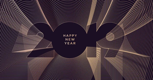 Mutlu Yeni Yıl 2019 Modern Vektör Illüstrasyon Kavramı Arka Plan — Stok Vektör