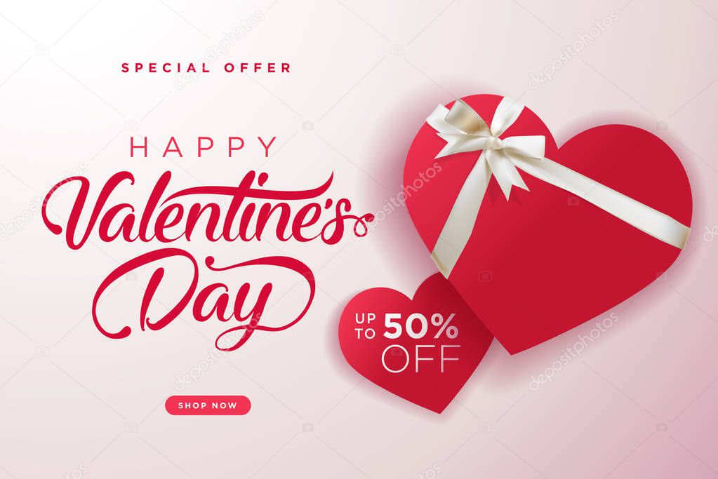 Valentines Day. Vector illustration concept for background, greeting card, website and mobile website banner, social media banner, marketing material.