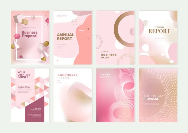 Broschüre Jahresbericht Und Coverdesign Vorlagen Für Beauty Spa Wellness Naturprodukte — Stockvektor
