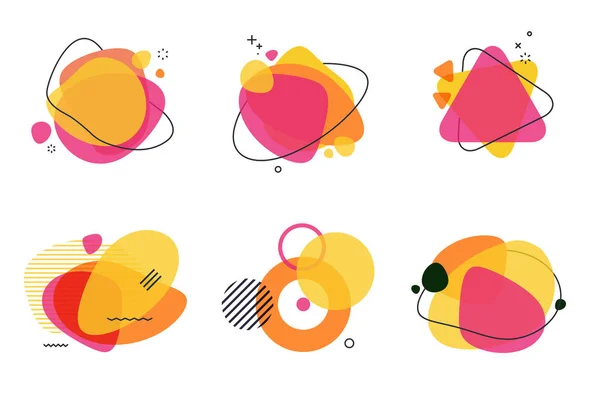 Набор Абстрактных Элементов Графического Дизайна Векторные Иллюстрации Дизайну Логотипа Разработка — стоковый вектор