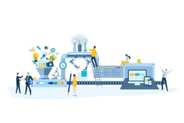 Web sitesi tasarımı ve geliştirmesinin düz tasarım tasarımı, ilgili tasarım. Web sitesi afişi, pazarlama materyali, iş sunumu, çevrimiçi reklamcılık için vektör kavramı.