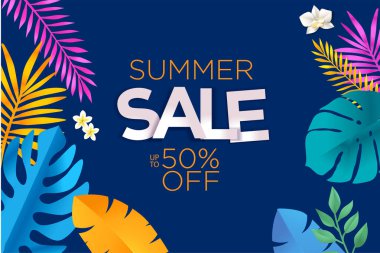 Yaz indirimi afişi. Mobil ve sosyal medya afiş şablonu, çevrimiçi alışveriş reklamı, poster, gazete tasarımı, kupon, web sitesi afişi, pazarlama materyali.