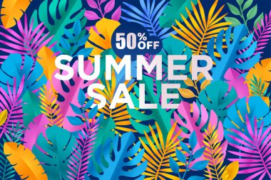 Yaz indirimi afişi. Mobil ve sosyal medya afiş şablonu, çevrimiçi alışveriş reklamı, poster, gazete tasarımı, kupon, web sitesi afişi, pazarlama materyali.