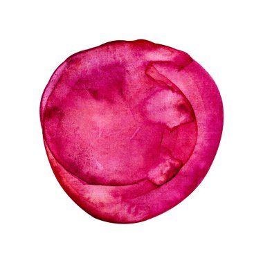 Beyaz arka planda izole soyut kırmızı suluboya noktalar. Suluboya fırça inme. Metin için parlak arka plan. Nokta tasarım öğesi. Parlak kırmızı suluboya.