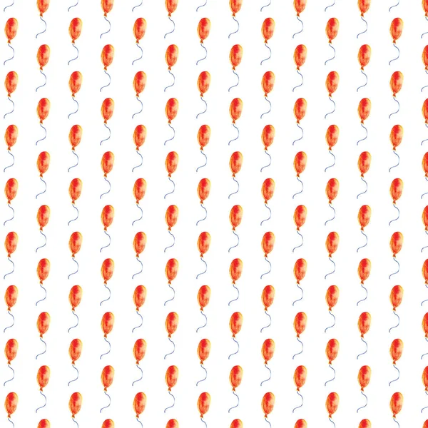 Seamless pattern orange balloon on a white background. Decoration for the autumn holiday. The subject for the decoration of holidays and festivals. Bright texture for packaging, textiles,