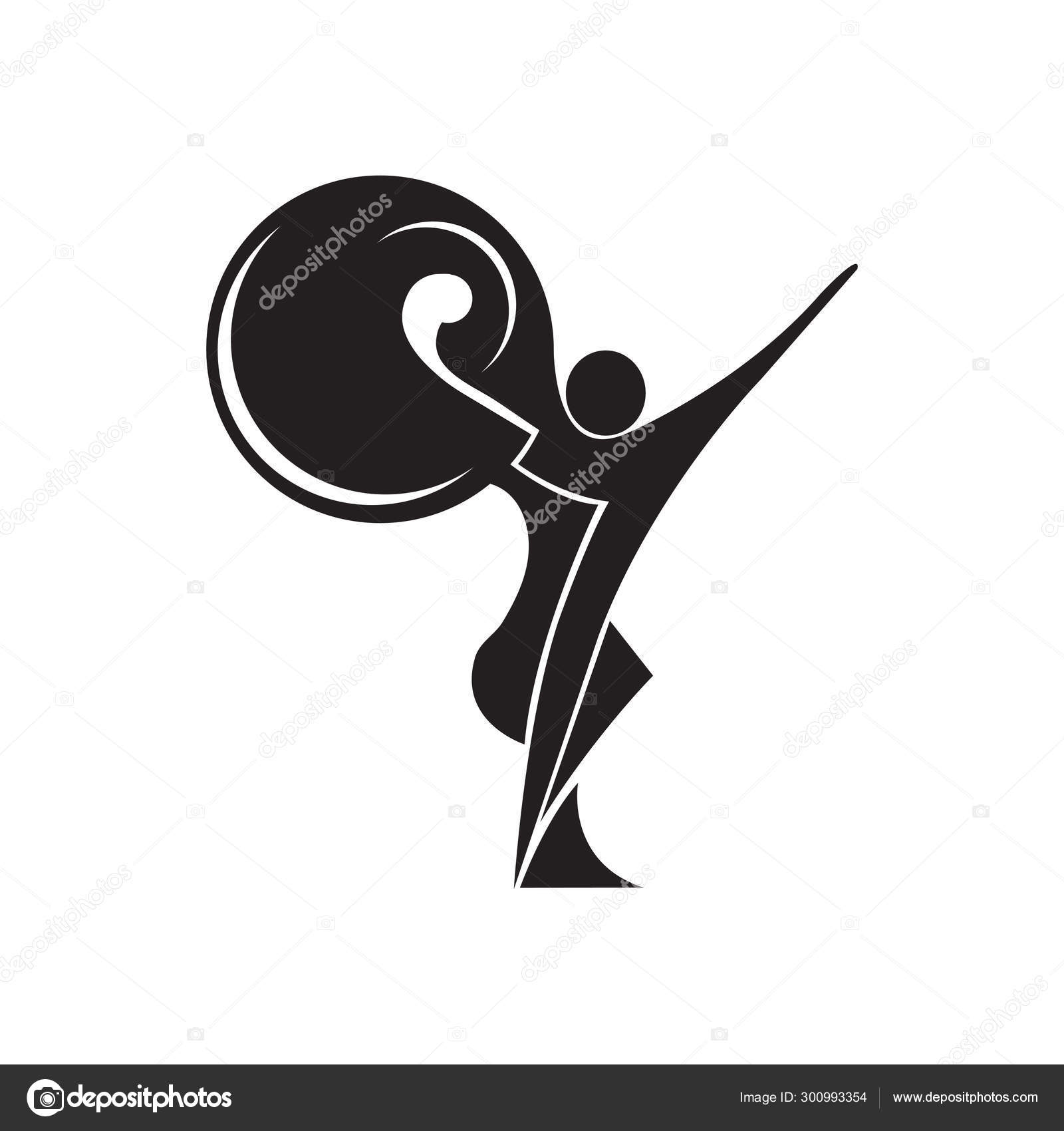 Black And White Silhouette Of A Dancing Couple In Vector