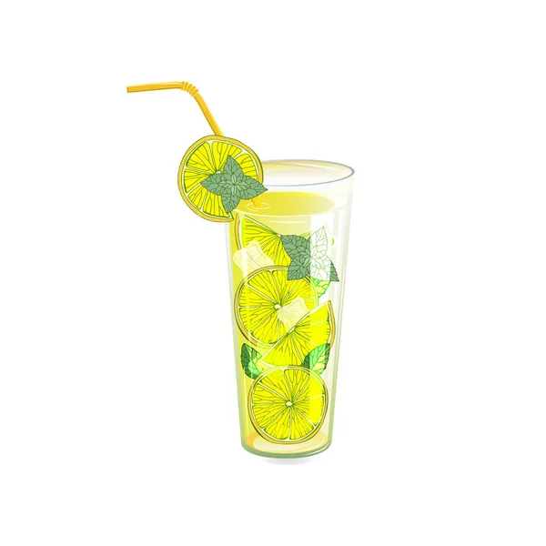 Coquetéis refrescantes de verão. Limonada. Bebe com gelo. Imagem para design de verão . — Fotografia de Stock