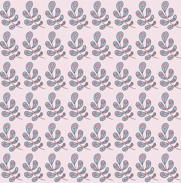 Vektörde dikişsiz yapraklar ve çim deseni. Boho tarzı. Sevimli, elle çizilmiş, çocuklar için arka plan tema tasarımı, tatil, tebrik, düğün. Yaz stilize desen. Rustik, naif ornamen