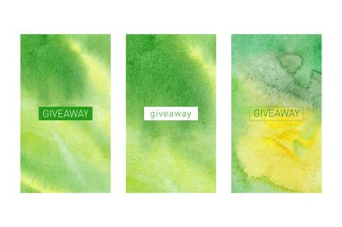 Sosyal ağlarda afişler. Giveaway ekoloji, doğal ürünler, gıda, kozmetik, güzellik sonrası satış. Moda hediye kutuları İllüstrasyon ve tasarım konsepti ödüller kazanan. Banner İnternet