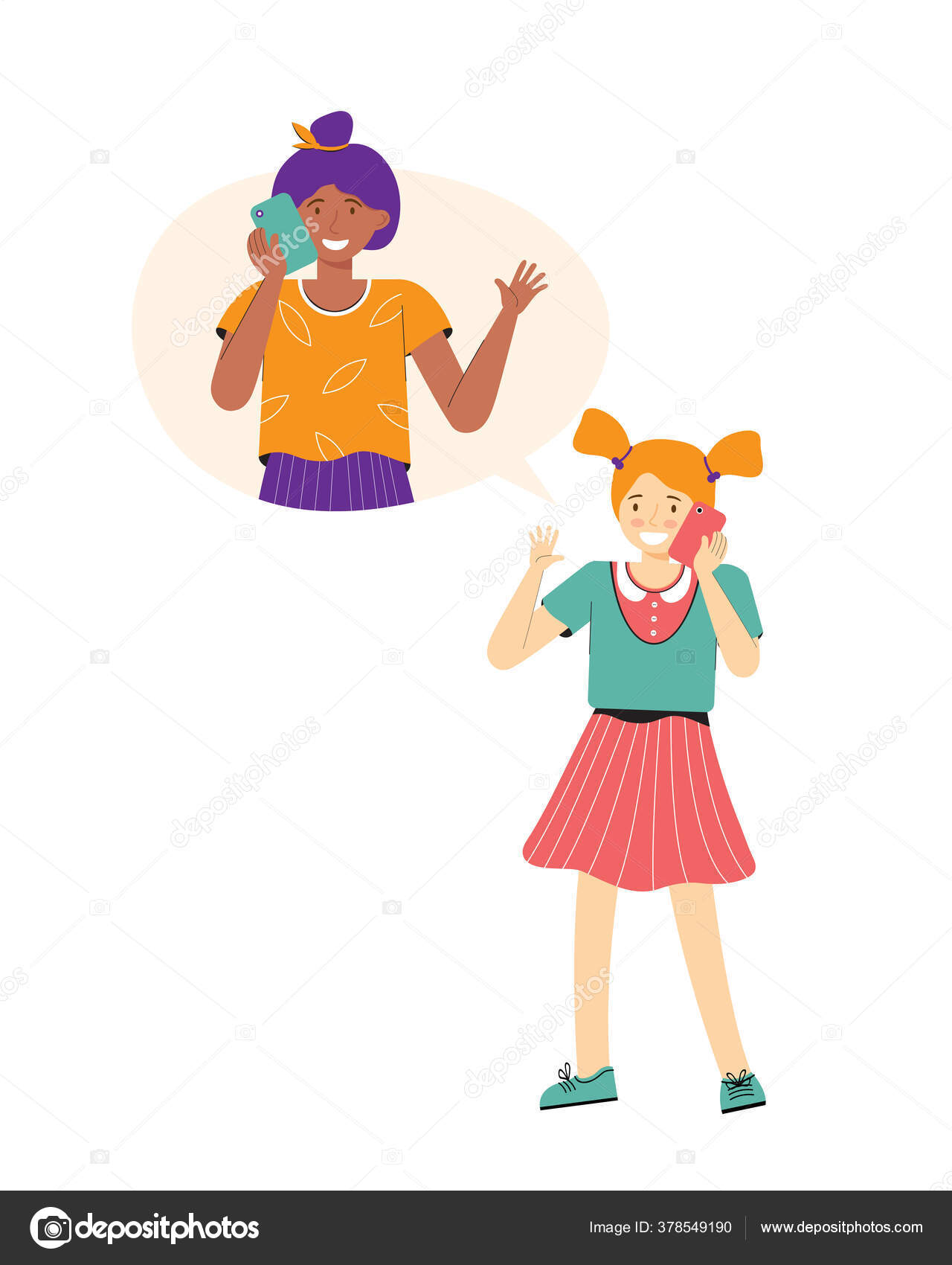 Girlfriends Talking Smartphone Phone Conversation Two Teenage Girls Calling Telephone Stock Vector Image by ©Catrin1309 #378549190 Girlfriends Talking Smartphone Phone Conversation Two Teenage Girls Calling Telephone Stock Vector Image by ©Catrin1309 #378549190
