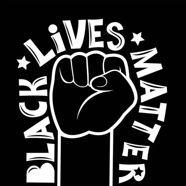 Stop Racism Black Lives Matter Protest United States Discrimination Black — Stock Vector