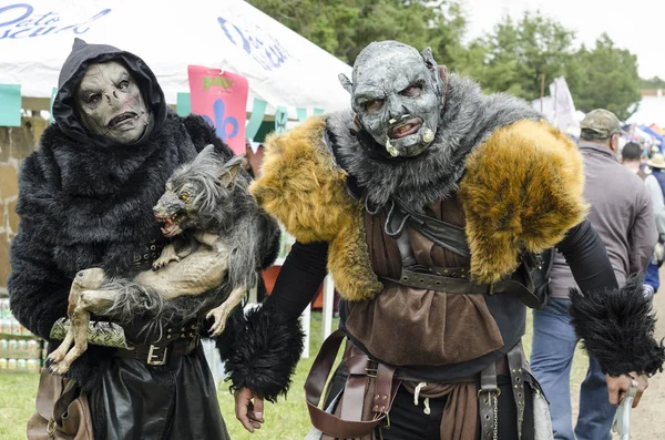 Tlaxcala Messico Settembre 2018 Persone Con Costumi Orchi Festival Medievale — Foto Stock