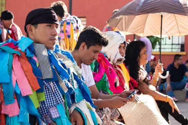 Oaxaca Oaxaca Mexico Julio 2019 Joven Vestido Como Tiliche Traje — Foto de Stock