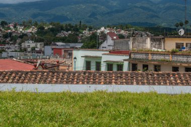 XALAPA, VERACRUZ, MEXICO- AUGUST 1, 2025: Parcial view of Xalapa, Veracruz from Parque Juarez at a sunny day