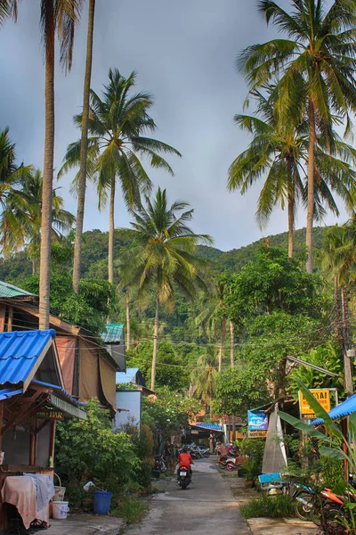 Lonely Beach Street Palms Kho Chang Island May 2018 — Stock Photo, Image