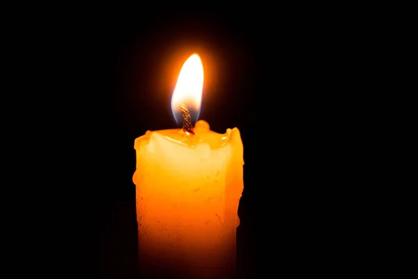 Μονόφωτο Κερί Αρκετά Φλόγα — Φωτογραφία Αρχείου