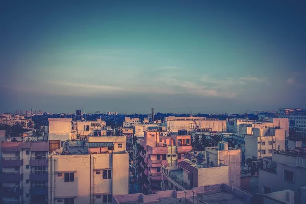 Silueta Del Sitio Construcción Atardecer —  Fotos de Stock