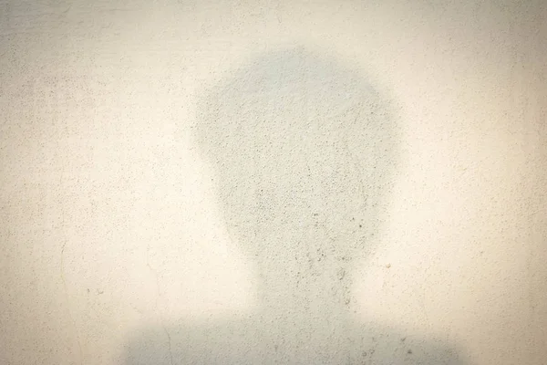 Тень Человеческой Головы Абстрактной Стене — стоковое фото