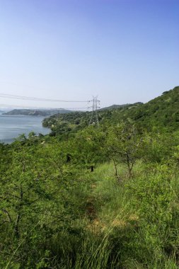 dağ ve mavi gökyüzü