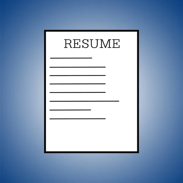 Resume or Application Icon On blue background