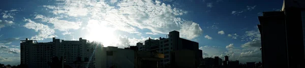 Panoramisch Uitzicht Stad Gebouw — Stockfoto