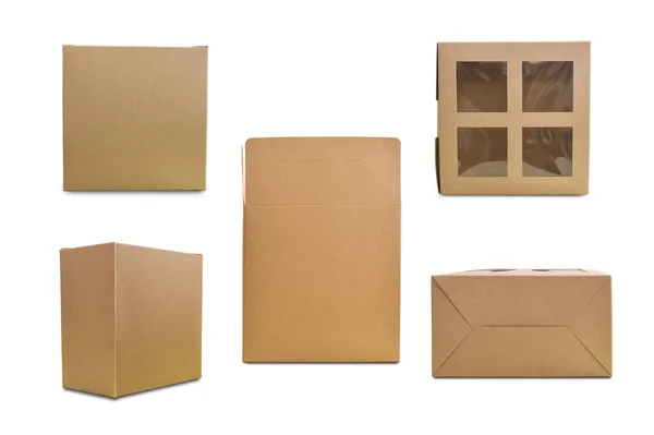 배경에 분리되어 상자들의 수집물 — 스톡 사진