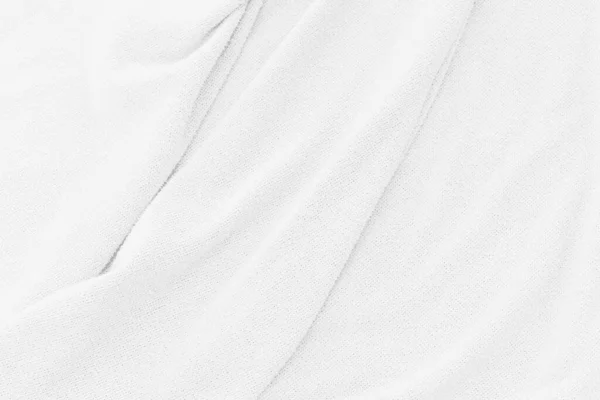 白い生地の質感の背景のクローズアップ 概要縮れた布 — ストック写真