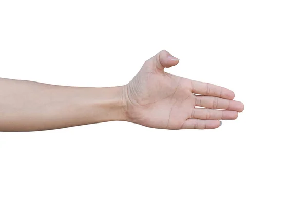 Man Hand Isolated White Background Clipping Path Royalty Free Stock Images