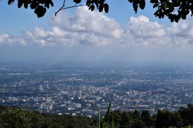 Şehir dağın tepesinden, Chiang Mai, Tayland