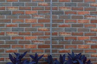 Kırmızı ve kahverengi tuğla duvar arka plan deseni.