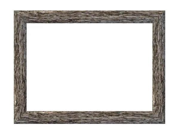 Wooden Picture Frame Isolated White Background Clipping Path — ストック写真