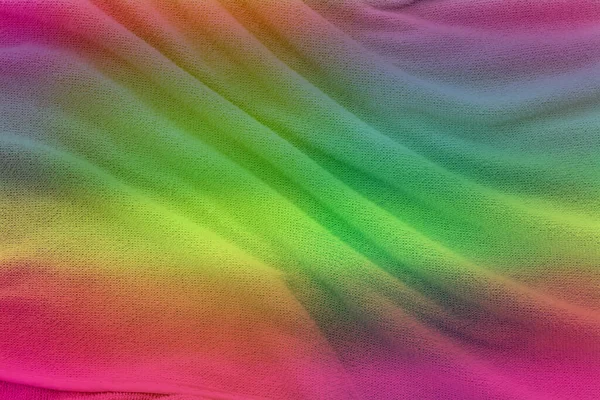 Tecido Macio Arco Íris Colorido Pano Multicolor Textura Fundo — Fotografia de Stock