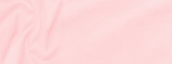 Absztrakt Rózsaszín Szövet Textúra Háttér Panoráma Kép — Stock Fotó