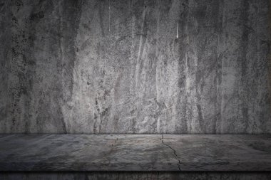 iç görünüm ürünleri ve web sayfası için perspektif beton tabanı veya beton raf tablosu.