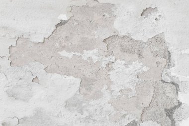 Eski beyaz beton duvar dokusu. Alçı beton desenli bina yüzeyi, iç tasarım duvar kağıdı..