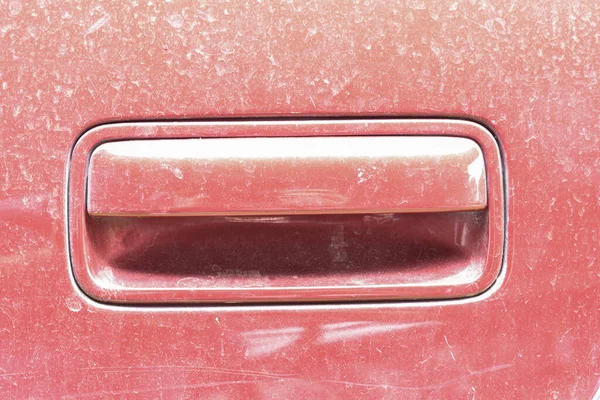 Λαβή Πόρτας Του Παλιού Αυτοκινήτου Κοντινό — Φωτογραφία Αρχείου