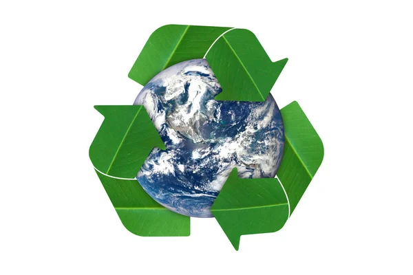 Concepto Medioambiental Globos Reciclar Icono Aislado Sobre Fondo Blanco Elementos — Foto de Stock