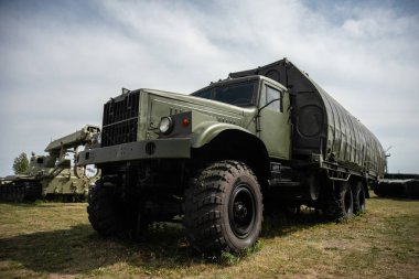 Rusya, Togliatty - 13 Ağustos 2018: eski askeri kamyon 1940'larda Müzesi'nde