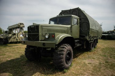 Rusya, Togliatty - 13 Ağustos 2018: eski askeri kamyon 1940'larda Müzesi'nde