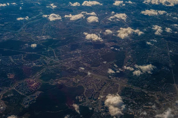 Aerial Photography Urban Landscape Moscow Urban Landscape Clouds — Stock Photo, Image