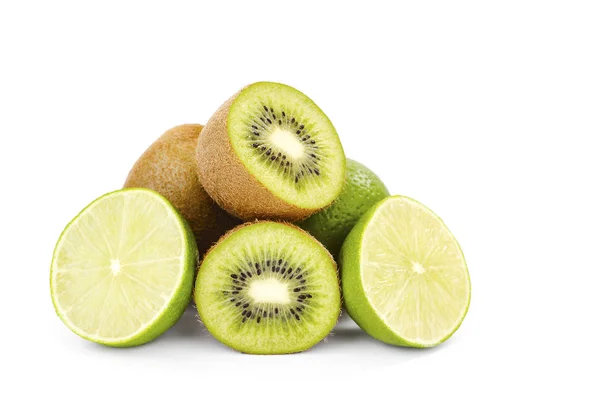Kiwi Lime Cut Half — Stock Photo, Image