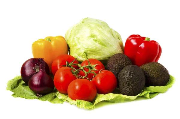 beyaz bir arka planda 6 sebze