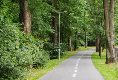 geçit yayalar ve bisikletliler şehir parkı için